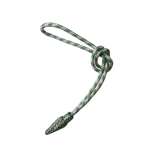 Sword knot white with green inlay