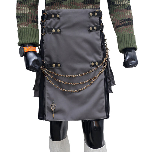 Tactical Hybrid Kilt Black and Grey