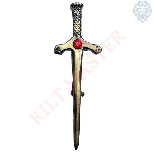 Red Stone Kilt Pin Antique - Classic Elegance