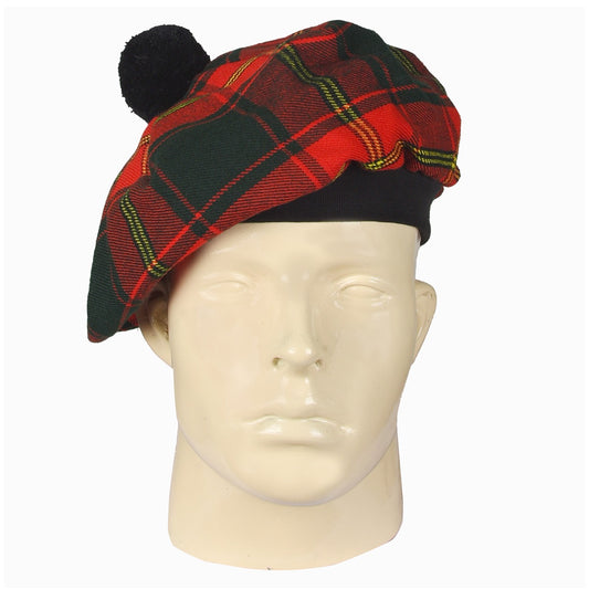Ulster Red Irish Tartan Tammy Hat - Tam O Shanter Hat