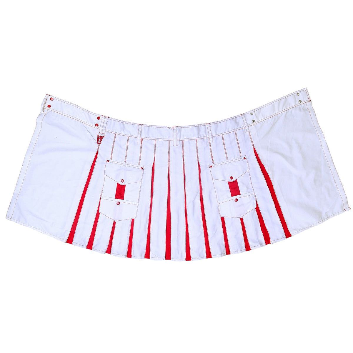 White and Red Hybrid Utility Kilt Complete