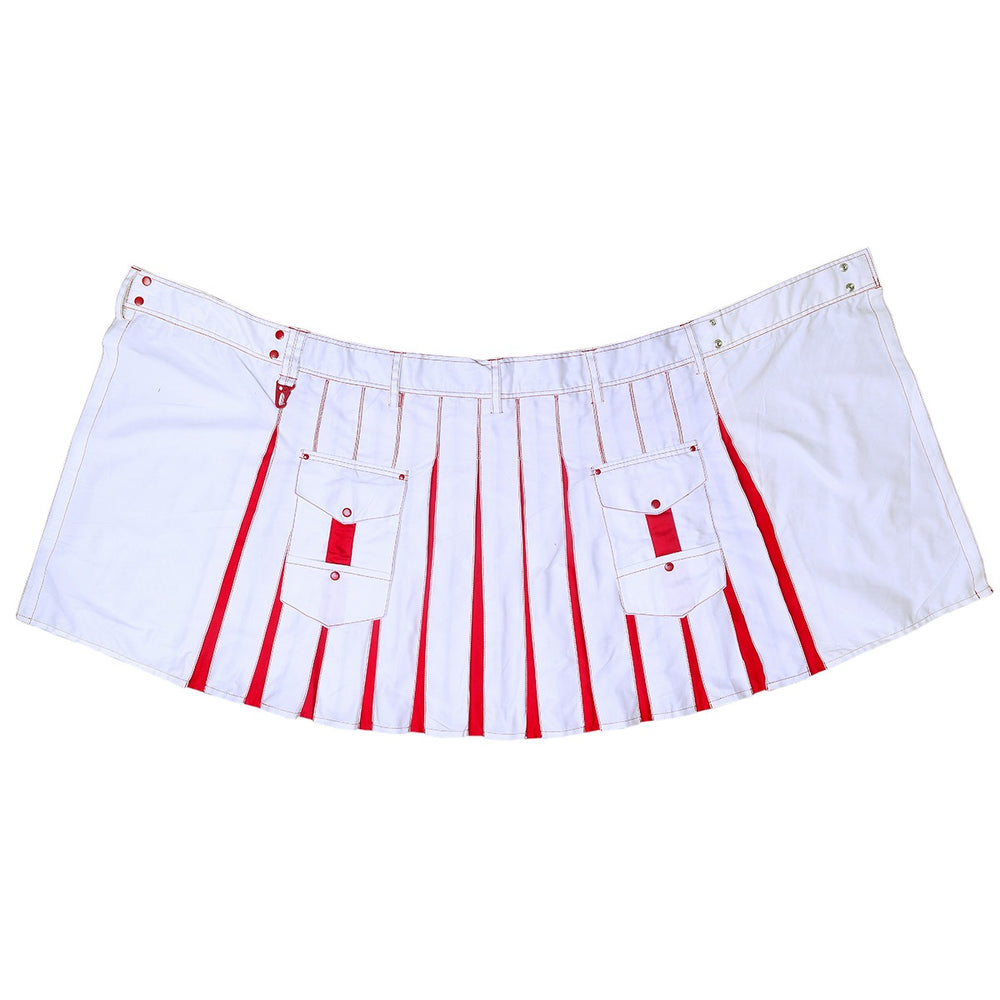 White and Red Hybrid Utility Kilt Complete