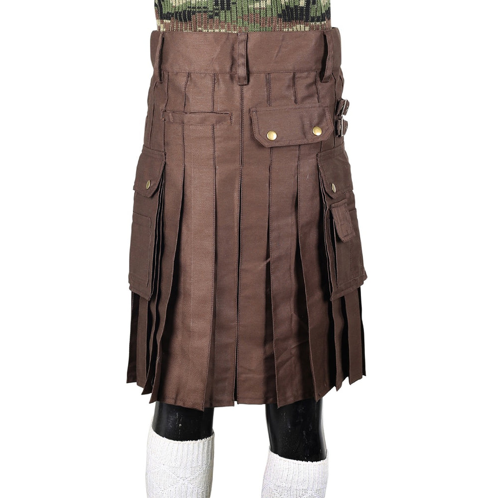Work Kilt Brown Back