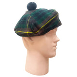 Tam O Shanter Hat - Scottish Buchanan Hunting Tartan  Hat