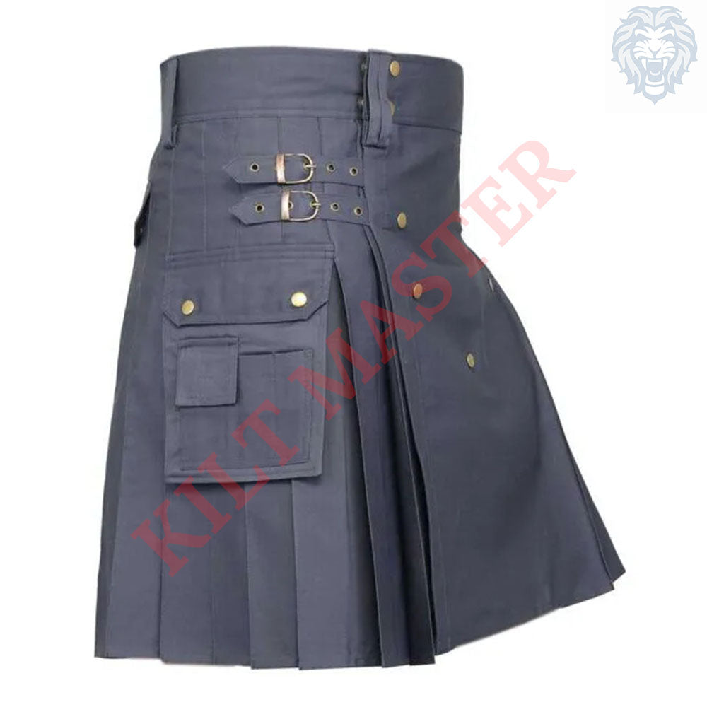 Modern Grey Utility Kilt