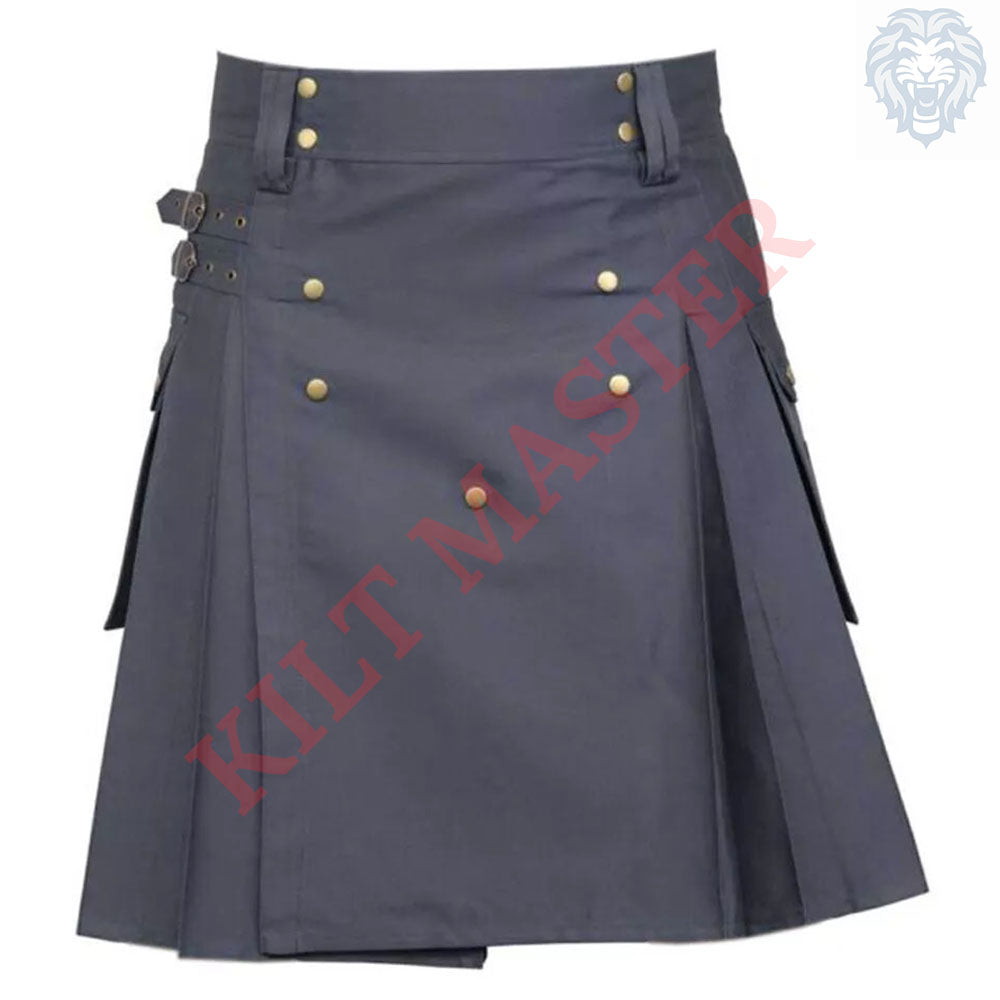 Modern Grey Utility Kilt