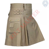 Khaki Modern Utility Kilt