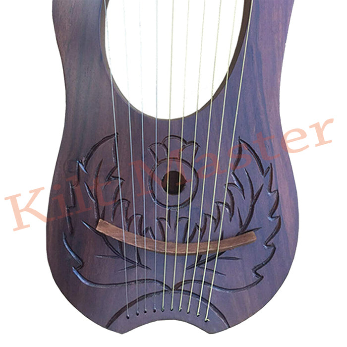 10 Metal Strings Thistle Design Lyra Harp