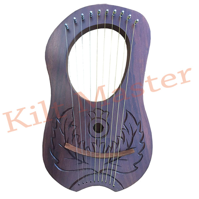 10 Metal Strings Thistle Design Lyra Harp | best Lyra Harps for sale 