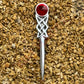 Red Pewter Celtic Knot Kilt Pin - Exquisite Design- B