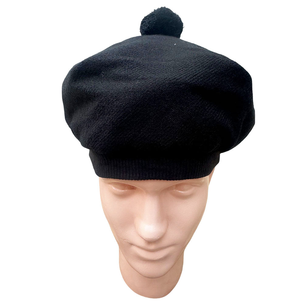 Tam O Shanter Hat - Black Tartan Hat