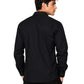 Man wearing a black shirt on a white background