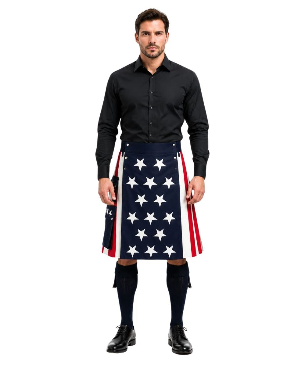 American Flag Kilt | USA Flag Hybrid Utility Kilt