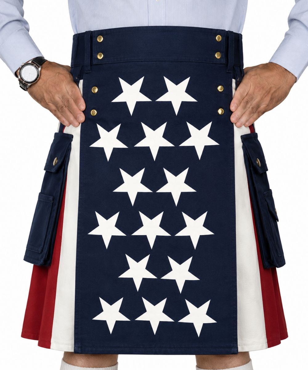 American Flag Kilt | USA Flag Hybrid Utility Kilt