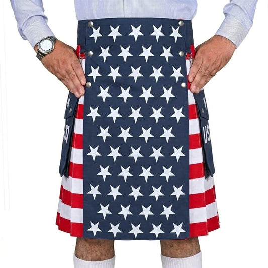 American Flag Utility Kilt for Men