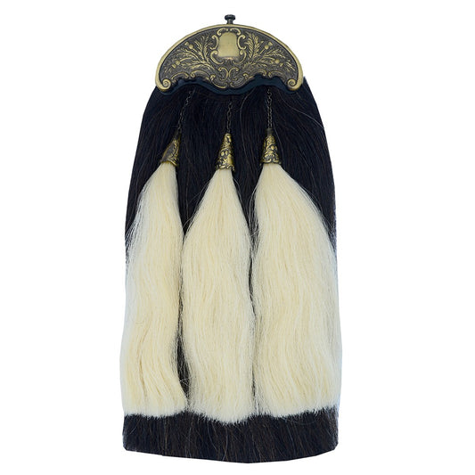 Antique Cantle Black Horse Hair Sporran