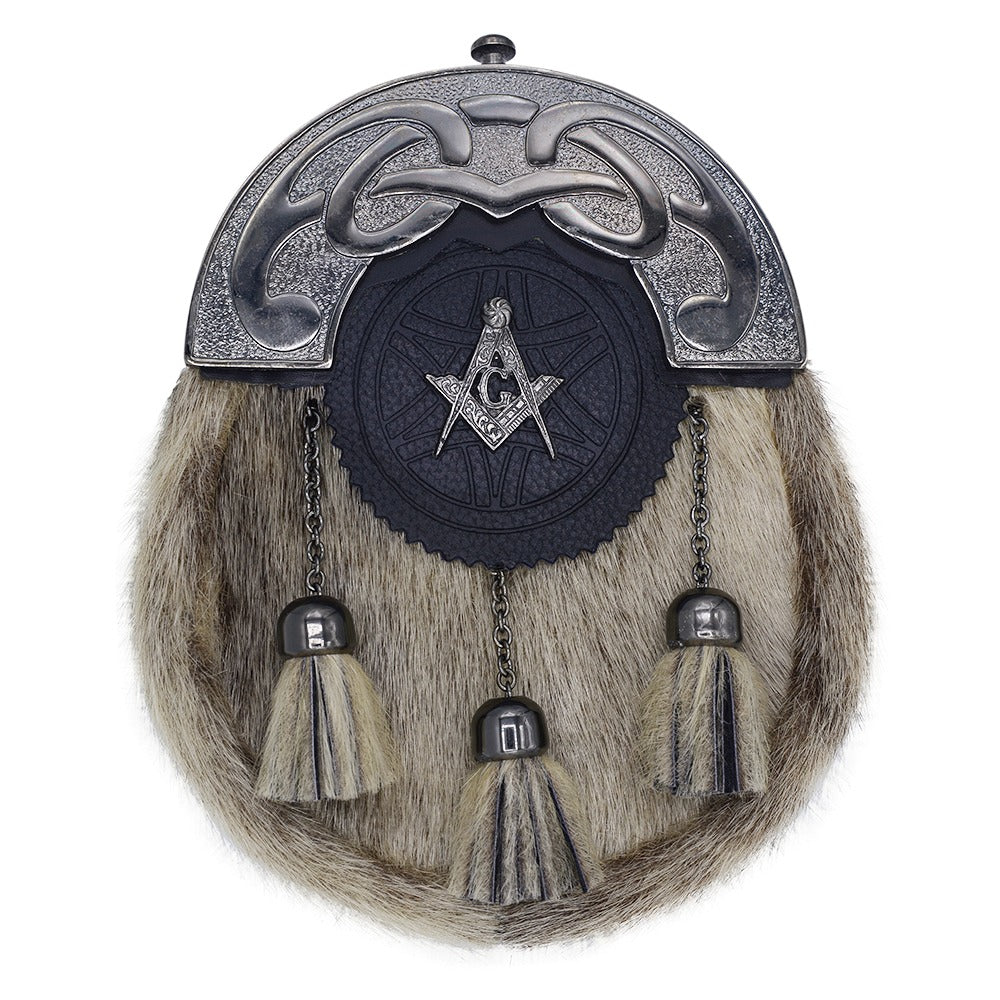 Antique Scottish Freemason Seal Skin Sporran