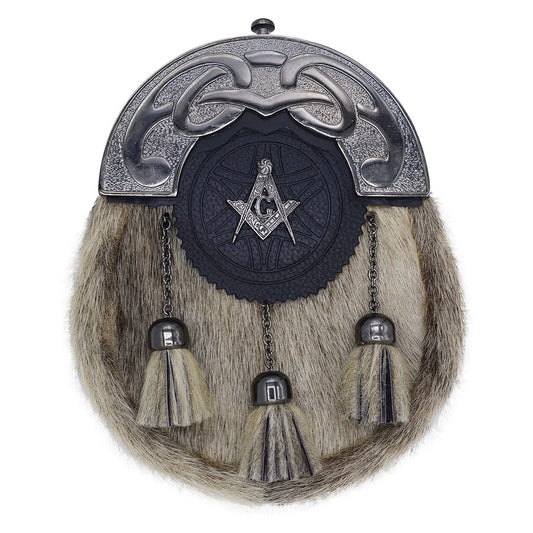 Antique Scottish Freemason Seal Skin Sporran