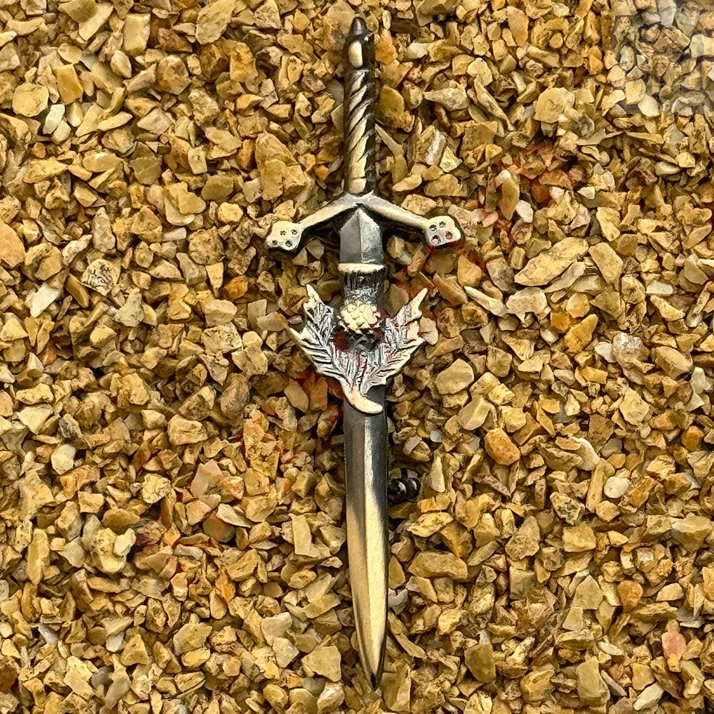 Antique Thistle Sword Kilt Pin | High-Quality & Elegant B