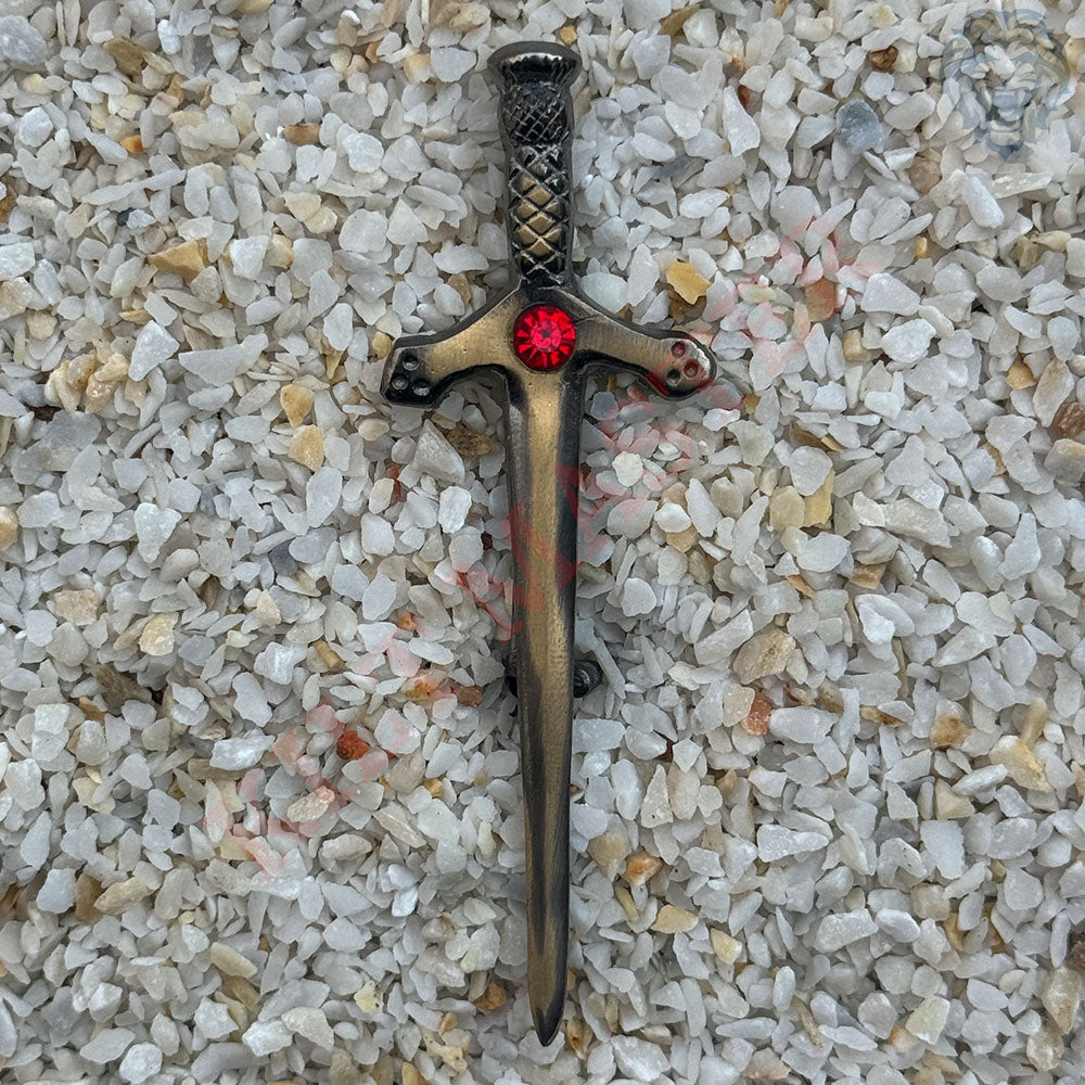 Red Stone Kilt Pin Antique - Classic Elegance A