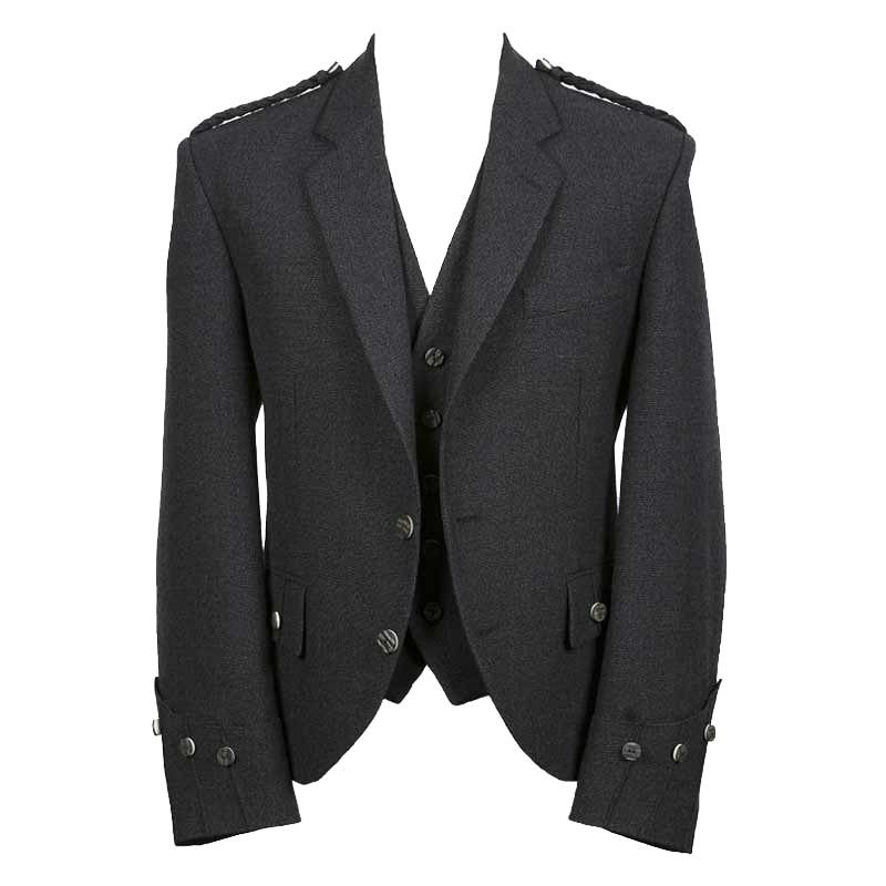 Argyle Blazer Wool Jacket with Vest