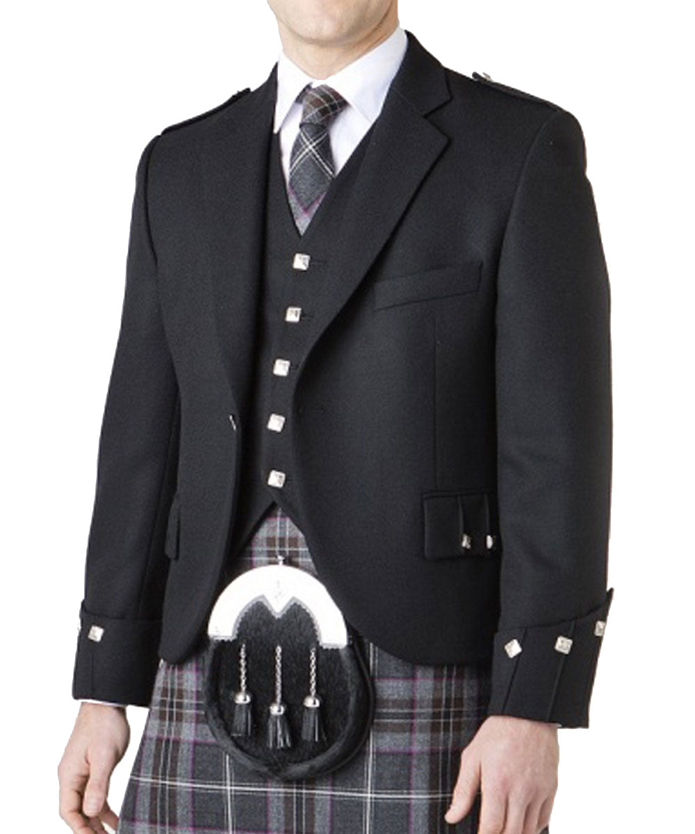 Argyll Jacket and Vest - Tropical Exclusive Wool Blend Side