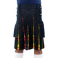 Black and Buchanan Tartan Hybrid Kilt Back