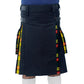Black and Buchanan Tartan Hybrid Kilt Front