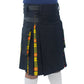 Black and Buchanan Tartan Hybrid Kilt Right