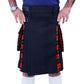 Black and Wallace Tartan Hybrid Kilt
