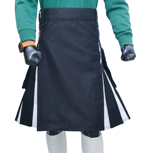 Black and White Hybrid Kilt