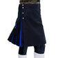 Black Blue Hybrid Kilt Right