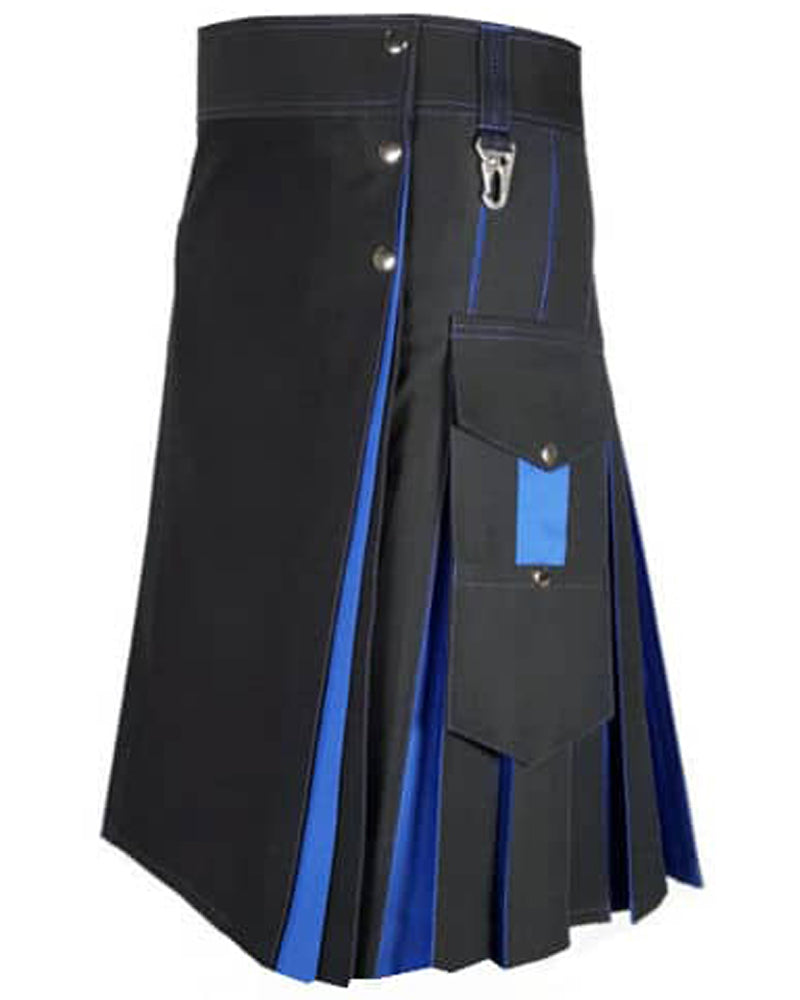 Black Blue Hybrid Kilt