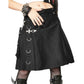 Black Fashion Kilt for Women with Steampunk Gothic Style Right
