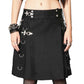 Black Fashion Kilt for Women with Steampunk Gothic Style