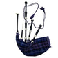 Black Finish Highland Tartan Bagpipe