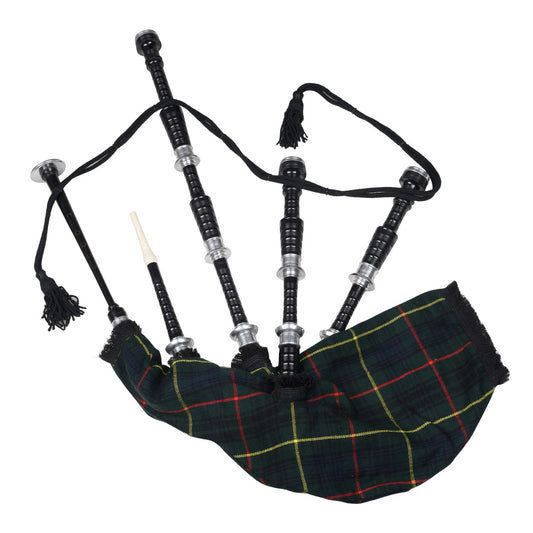 Black Finish Hunting Stewart Tartan Scottish Bagpipe