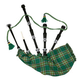 Black Finish Irish National Tartan Scottish Bagpipe