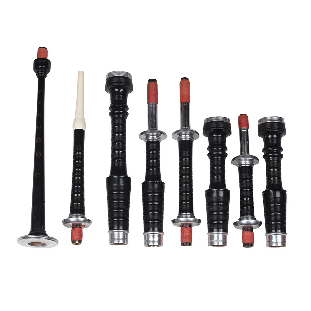 Black Finish MacGregor Tartan Scottish Bagpipe Parts