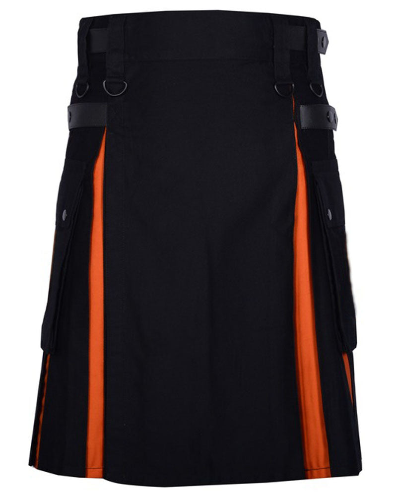 Black Hybrid Kilt Men