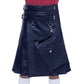 Black Leather Kilt with Detachable Front Pocket for Men Front Spec