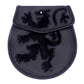 Black Leather Sporran with Chain and Belt