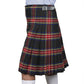 Black Stewart Tartan Kilt Left Side