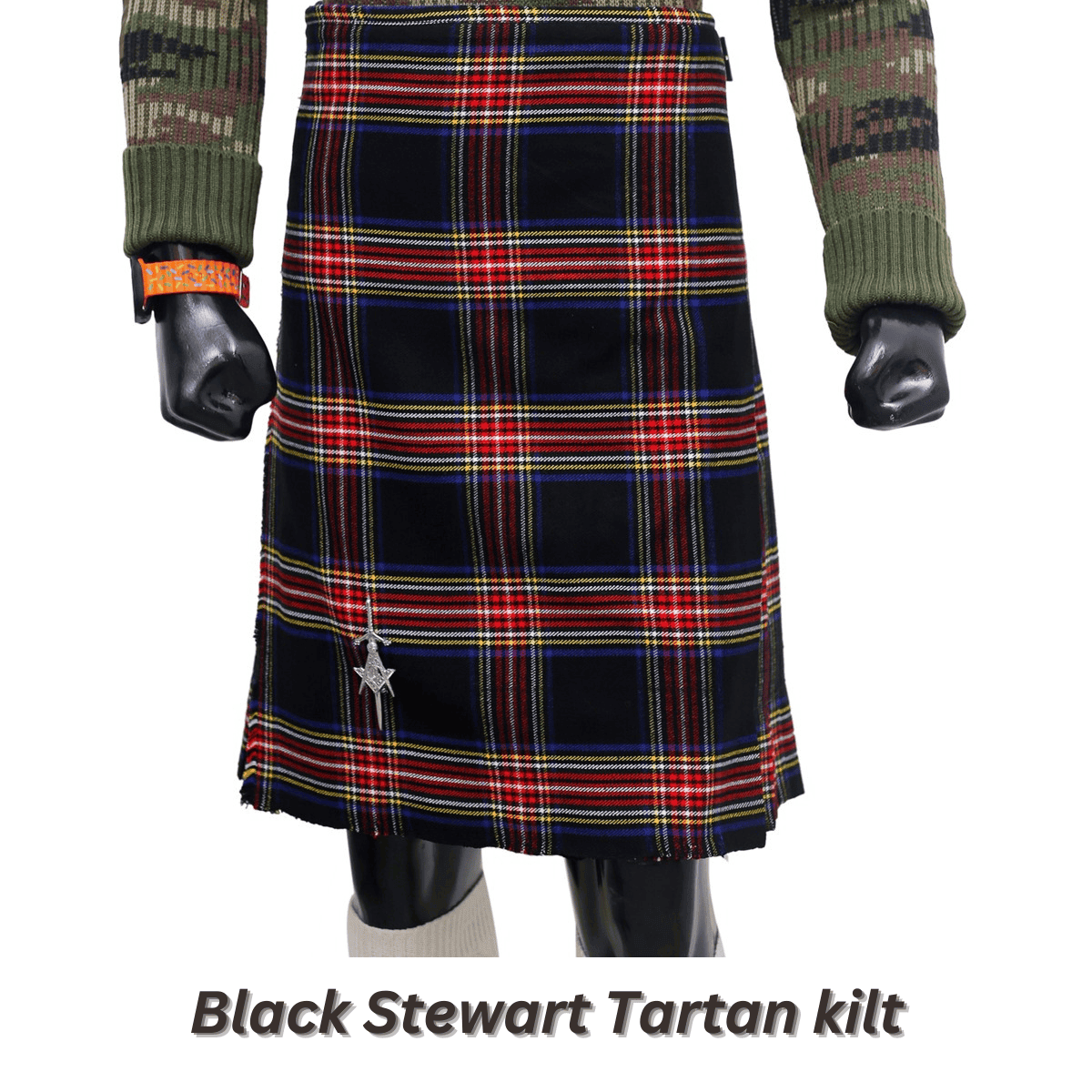 Black Stewart Tartan Kilt