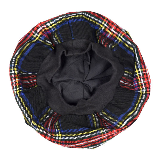 Black Stewart Tartan Tammy Hat Back
