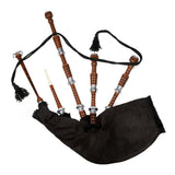 Black Velvet Natural Finish Scottish Bagpipe