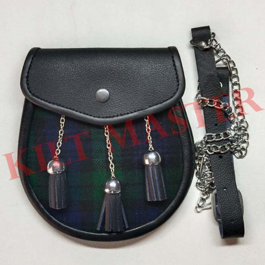 Black Watch Tartan Sporran with Chain Photo