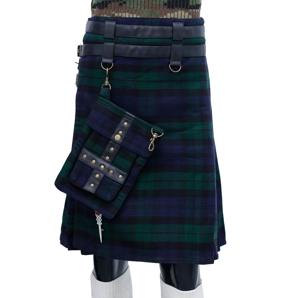 Black Watch Modern Adjustable Utility Kilt Front