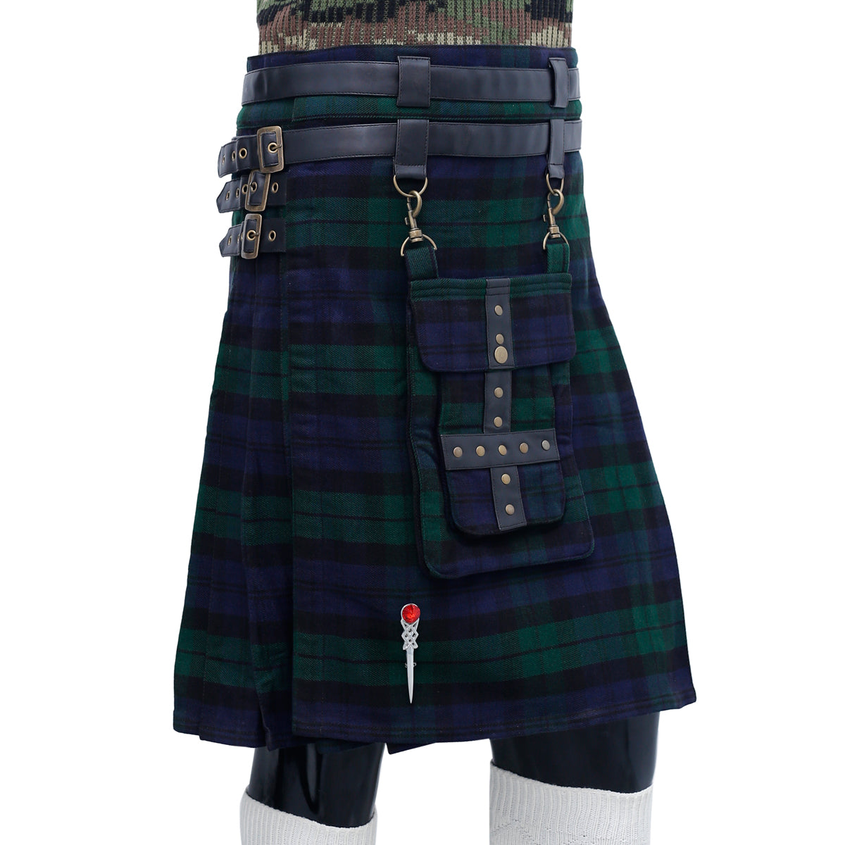 Black Watch Modern Adjustable Utility Kilt Right