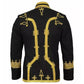 Black Wool  Hussar Doublet Jacket Back